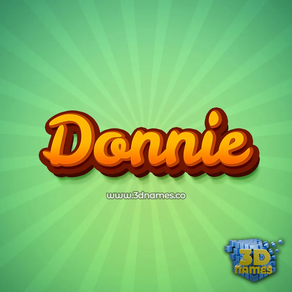 donnie in Green Rays style - 3D name wallpaper