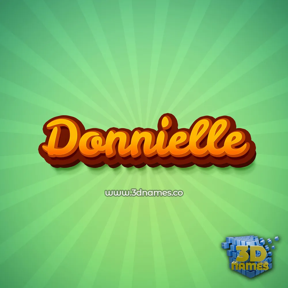 donnielle in Green Rays style - 3D name wallpaper