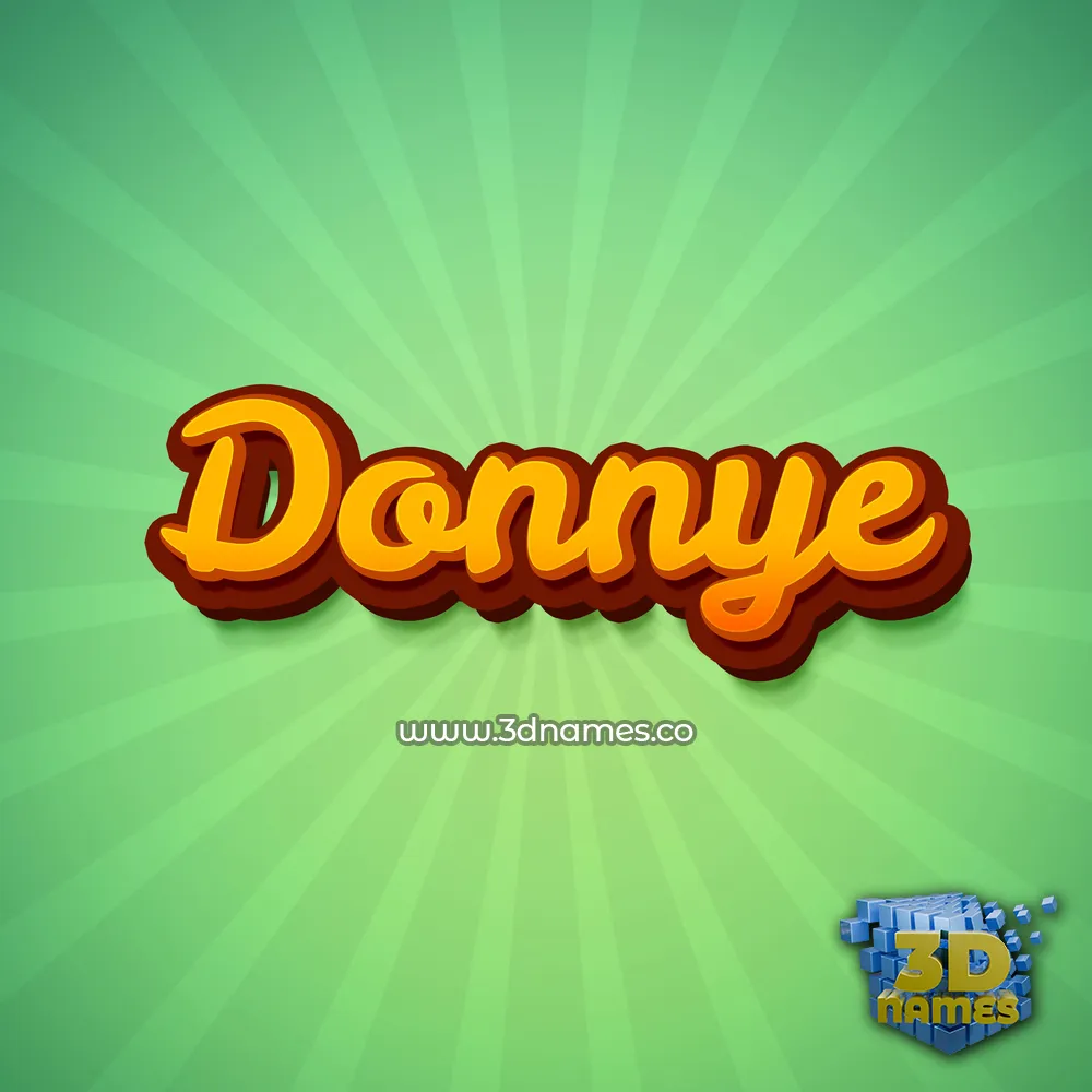 donnye in Green Rays style - 3D name wallpaper