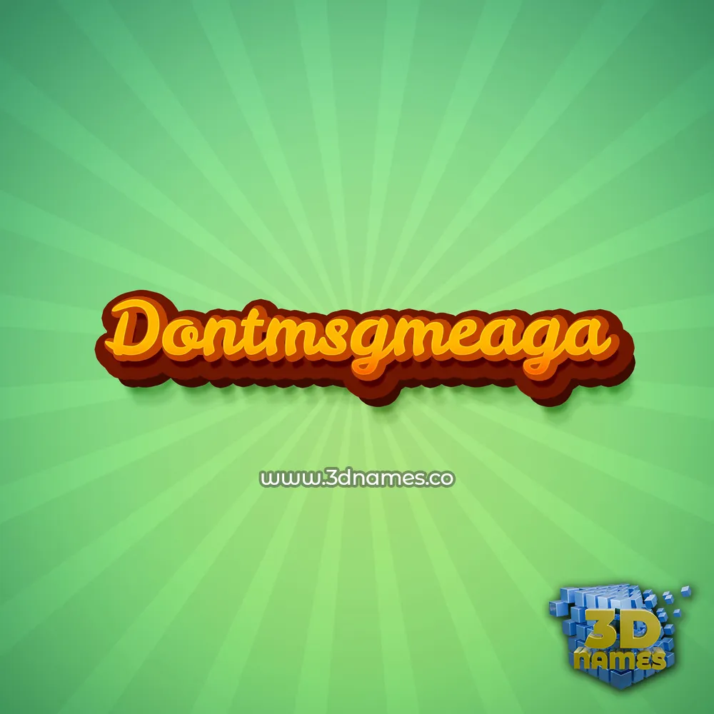 dontmsgmeaga in Green Rays style - 3D name wallpaper