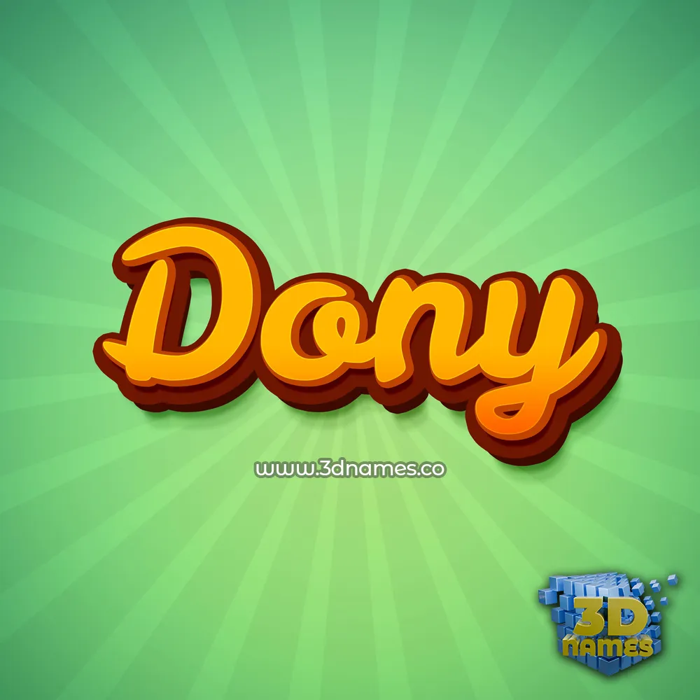 dony in Green Rays style - 3D name wallpaper