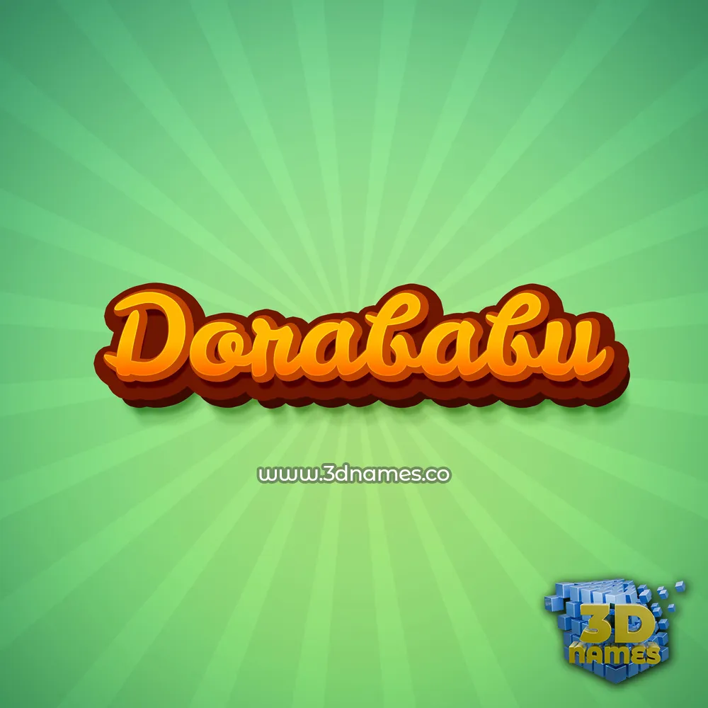 dorababu in Green Rays style - 3D name wallpaper