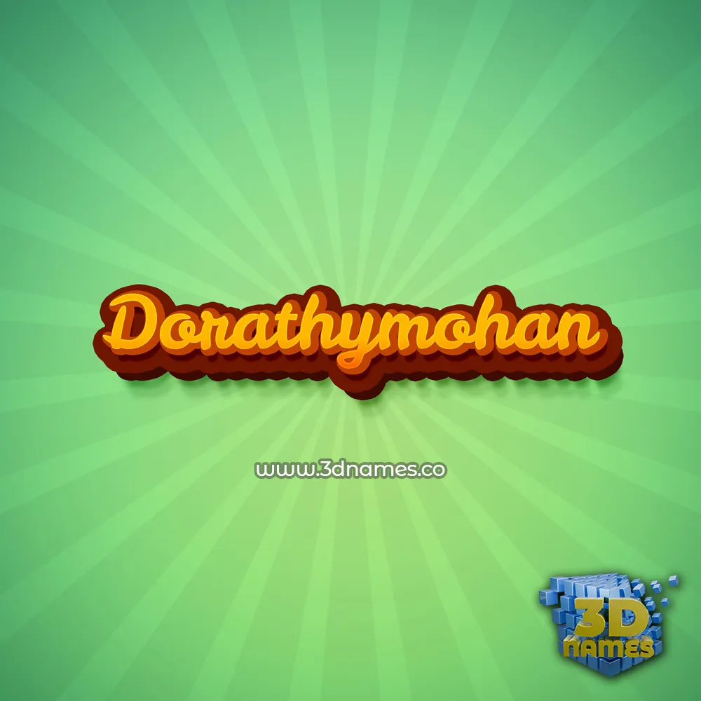 dorathymohan in Green Rays style - 3D name wallpaper