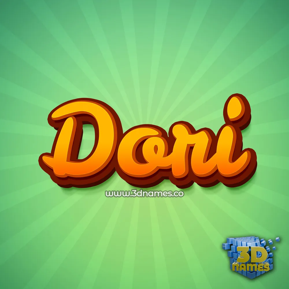 dori in Green Rays style - 3D name wallpaper