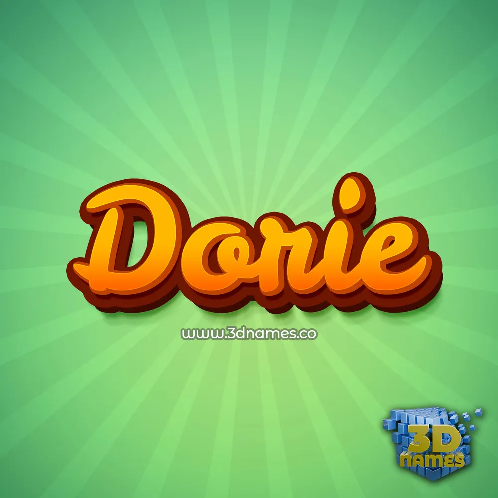dorie in Green Rays style - 3D name wallpaper