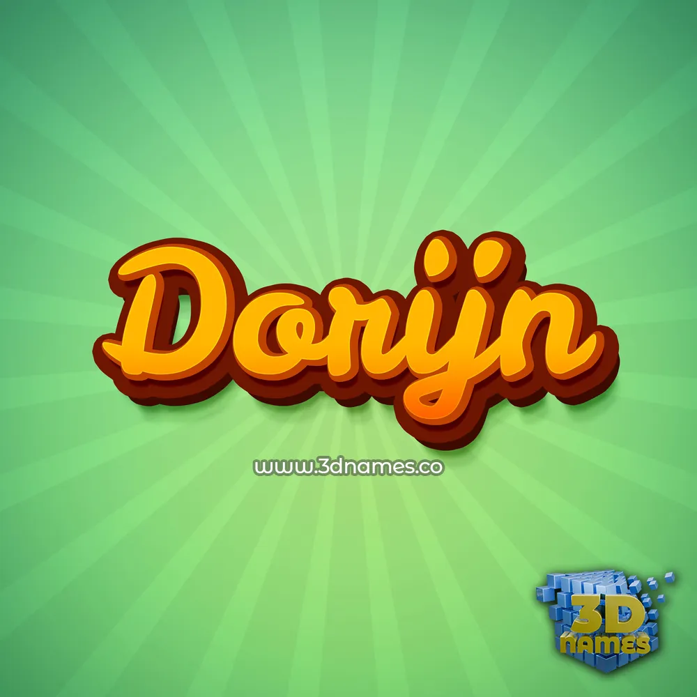 dorijn in Green Rays style - 3D name wallpaper