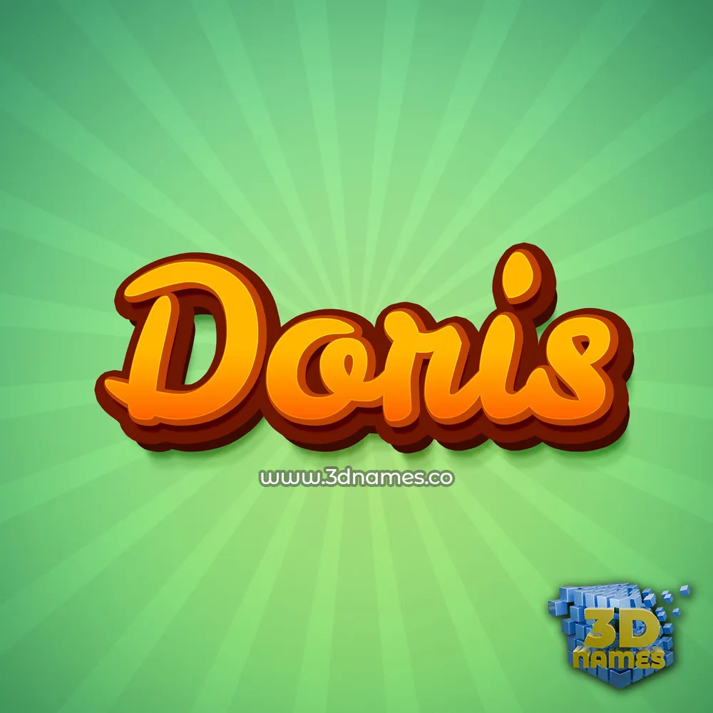 doris in Green Rays style - 3D name wallpaper