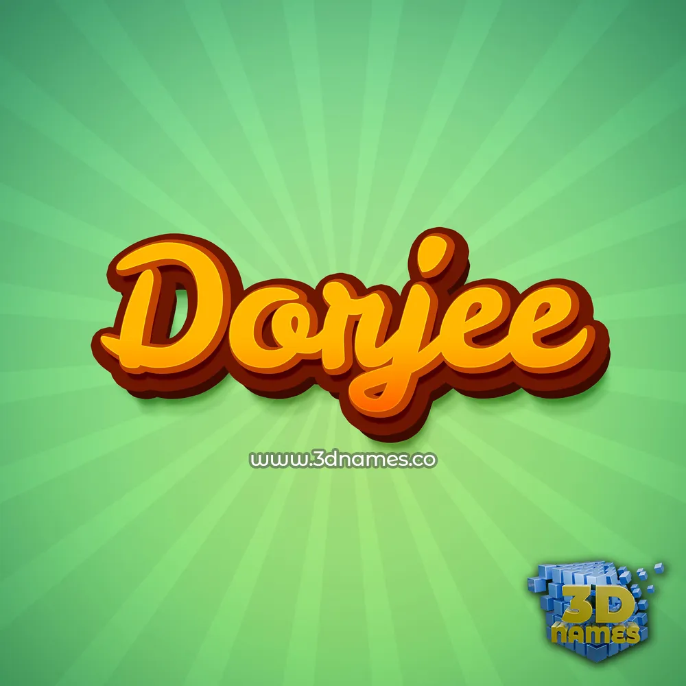 dorjee in Green Rays style - 3D name wallpaper