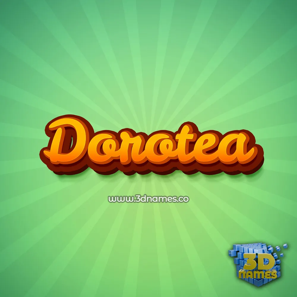 dorotea in Green Rays style - 3D name wallpaper