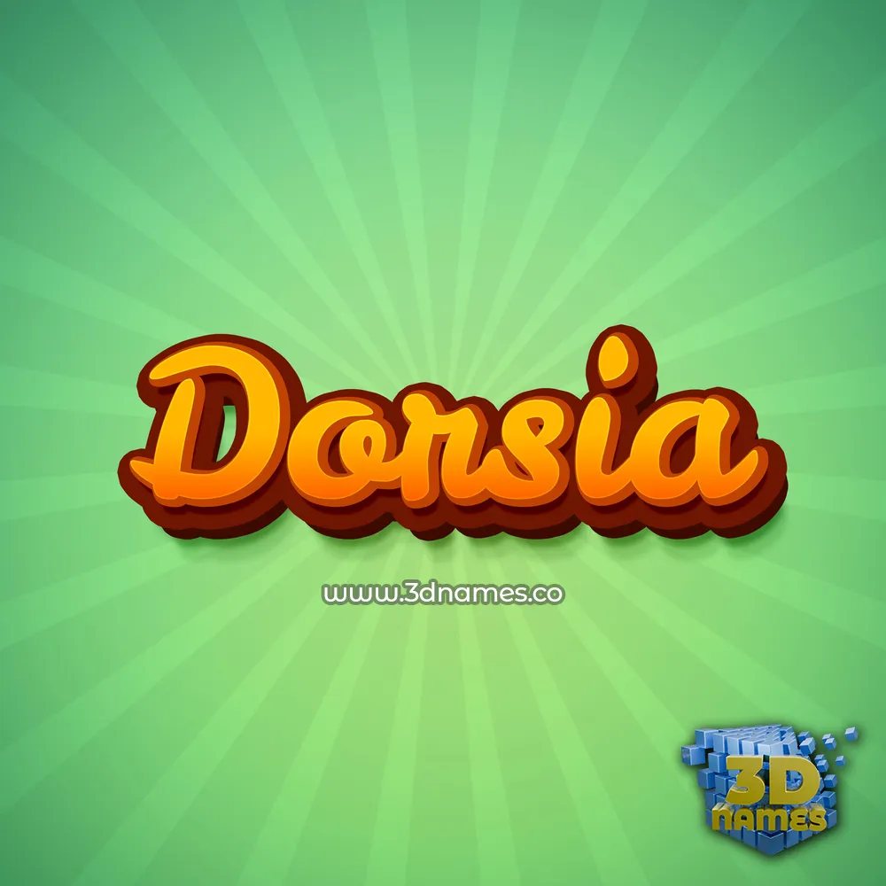 dorsia in Green Rays style - 3D name wallpaper