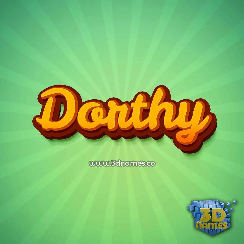 dorthy in Green Rays style - 3D name wallpaper