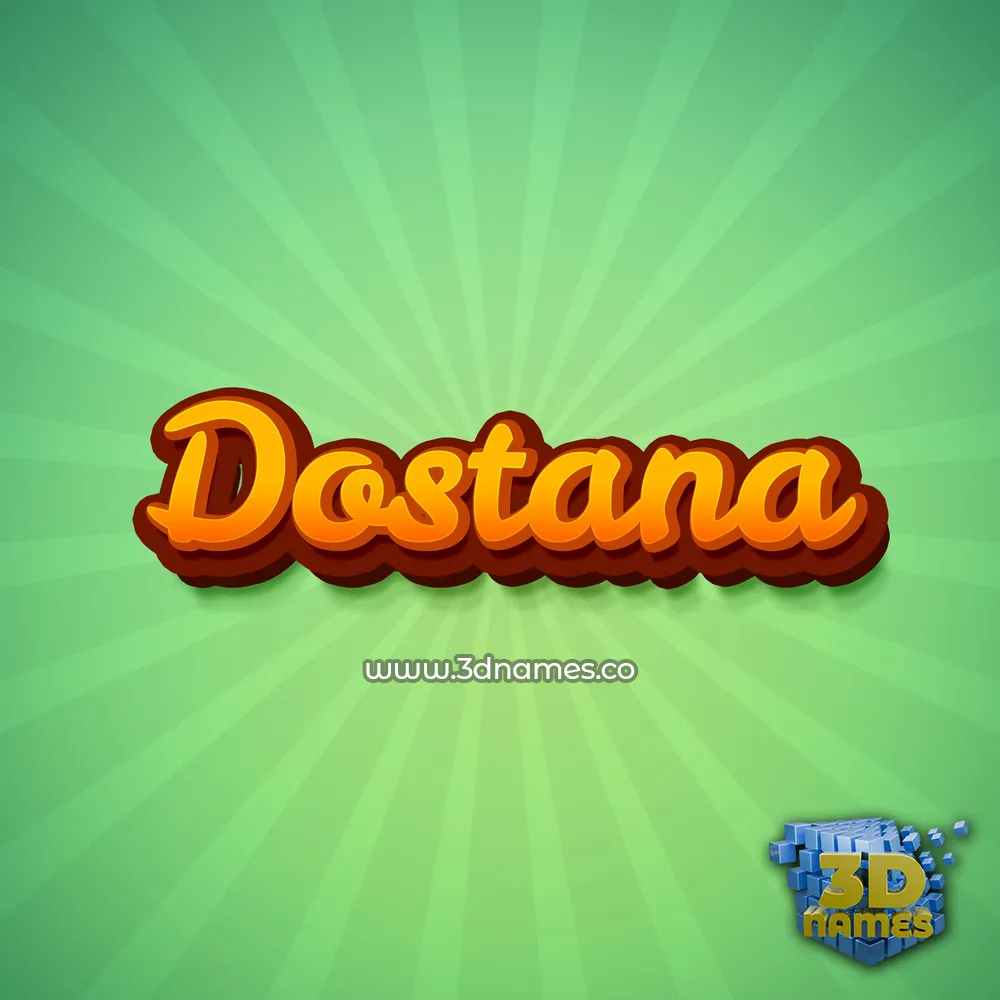 dostana in Green Rays style - 3D name wallpaper