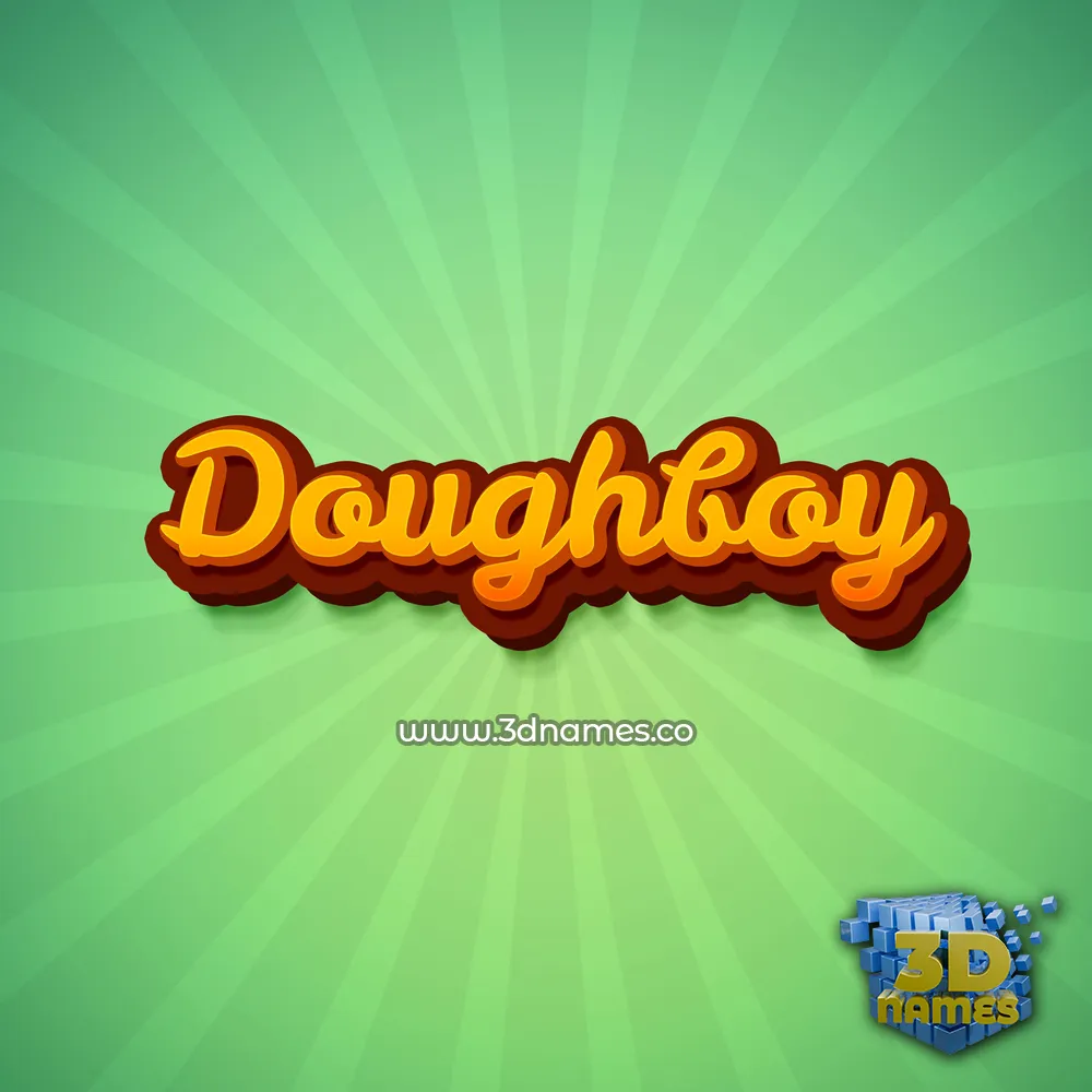 doughboy in Green Rays style - 3D name wallpaper