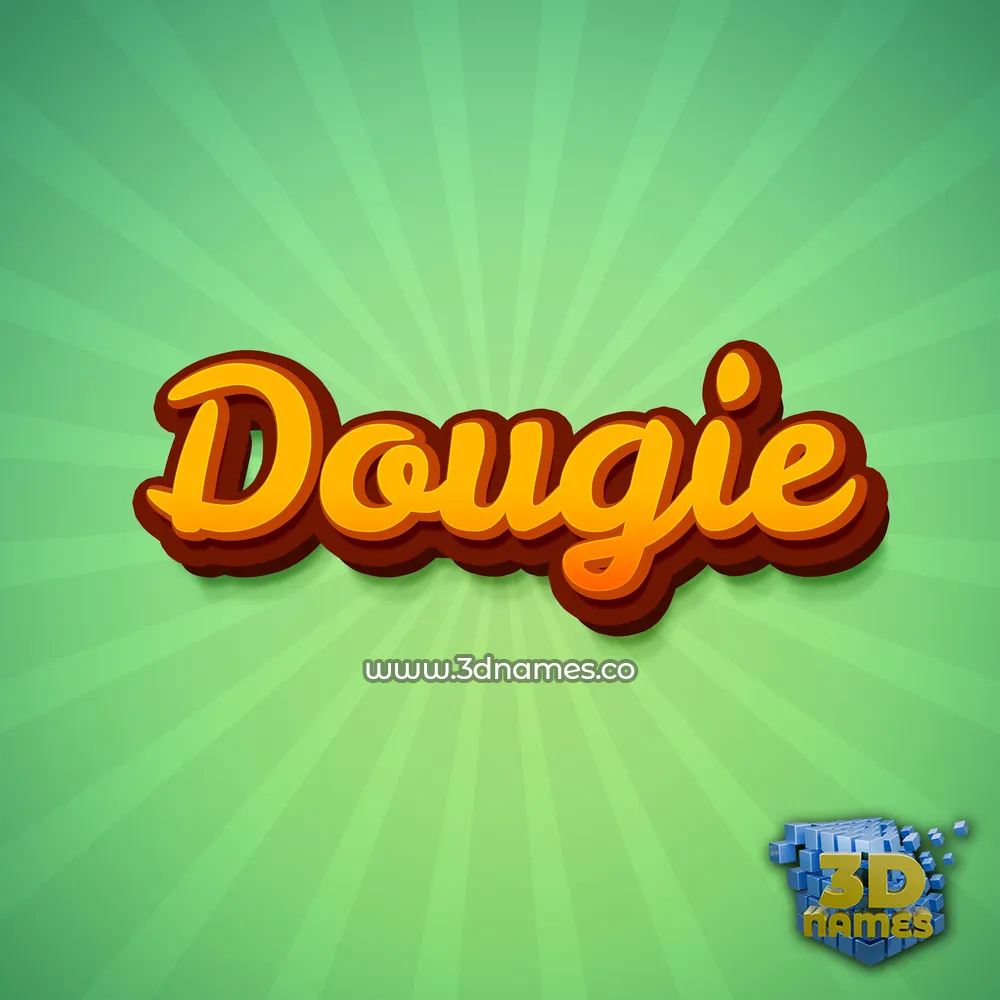dougie in Green Rays style - 3D name wallpaper