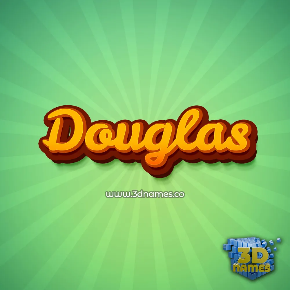 douglas in Green Rays style - 3D name wallpaper