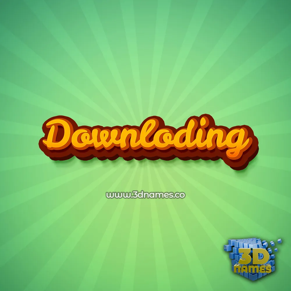 downloding in Green Rays style - 3D name wallpaper