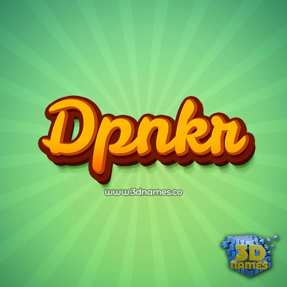 dpnkr in Green Rays style - 3D name wallpaper