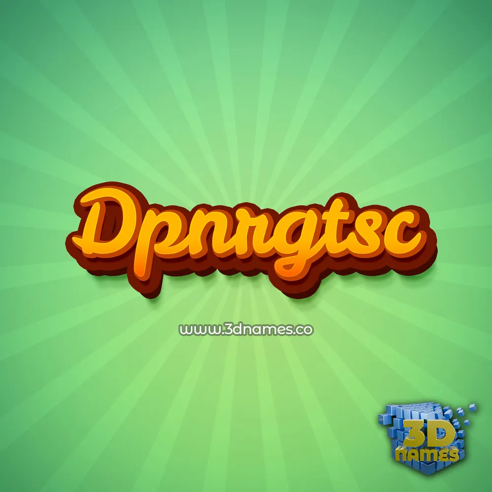 dpnrgtsc in Green Rays style - 3D name wallpaper