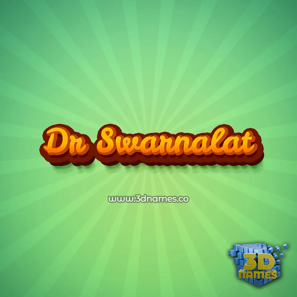 dr swarnalat in Green Rays style - 3D name wallpaper