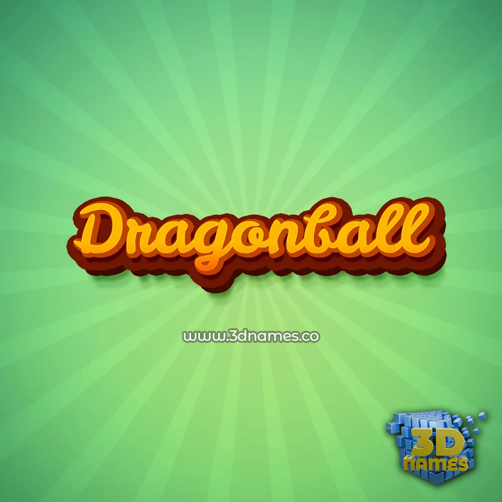 dragonball in Green Rays style - 3D name wallpaper