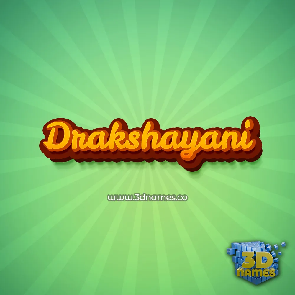 drakshayani in Green Rays style - 3D name wallpaper
