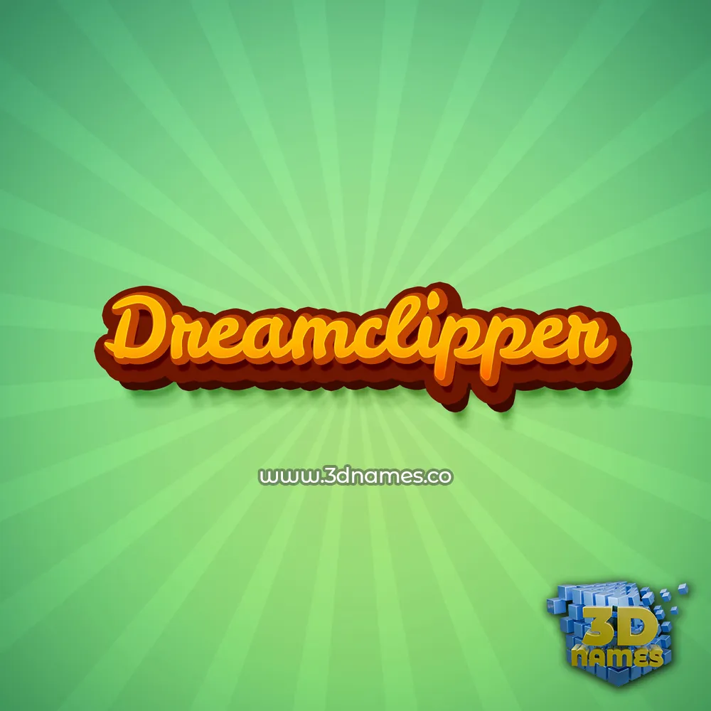 dreamclipper in Green Rays style - 3D name wallpaper