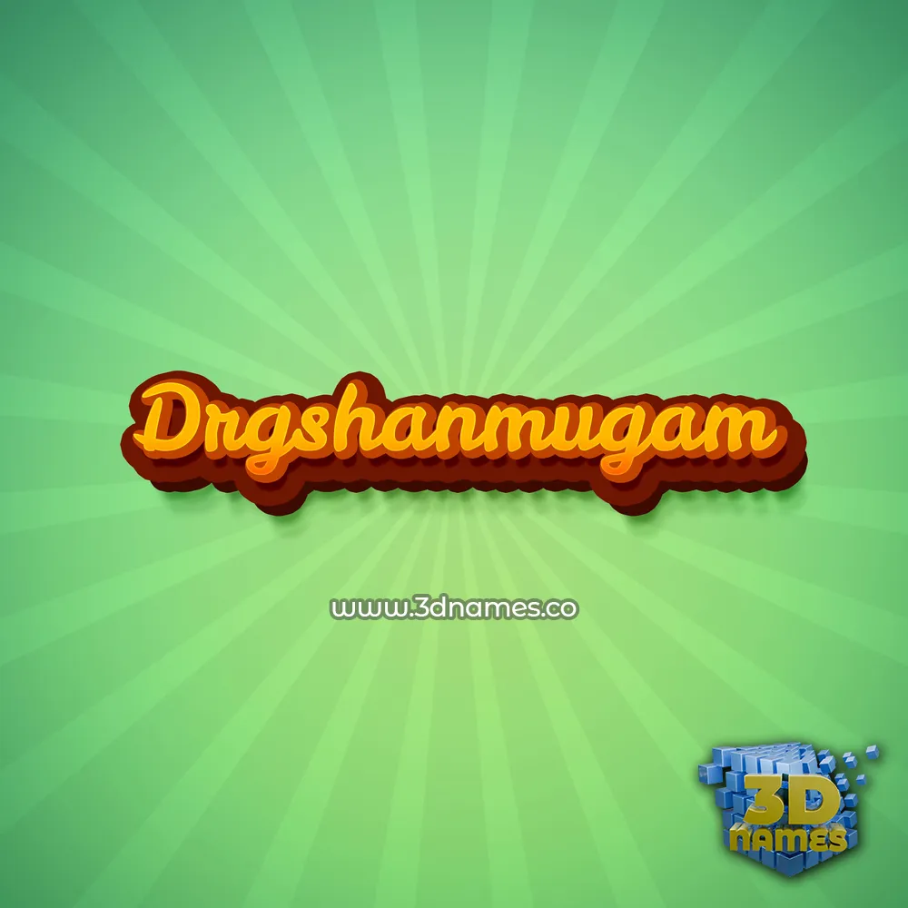 drgshanmugam in Green Rays style - 3D name wallpaper