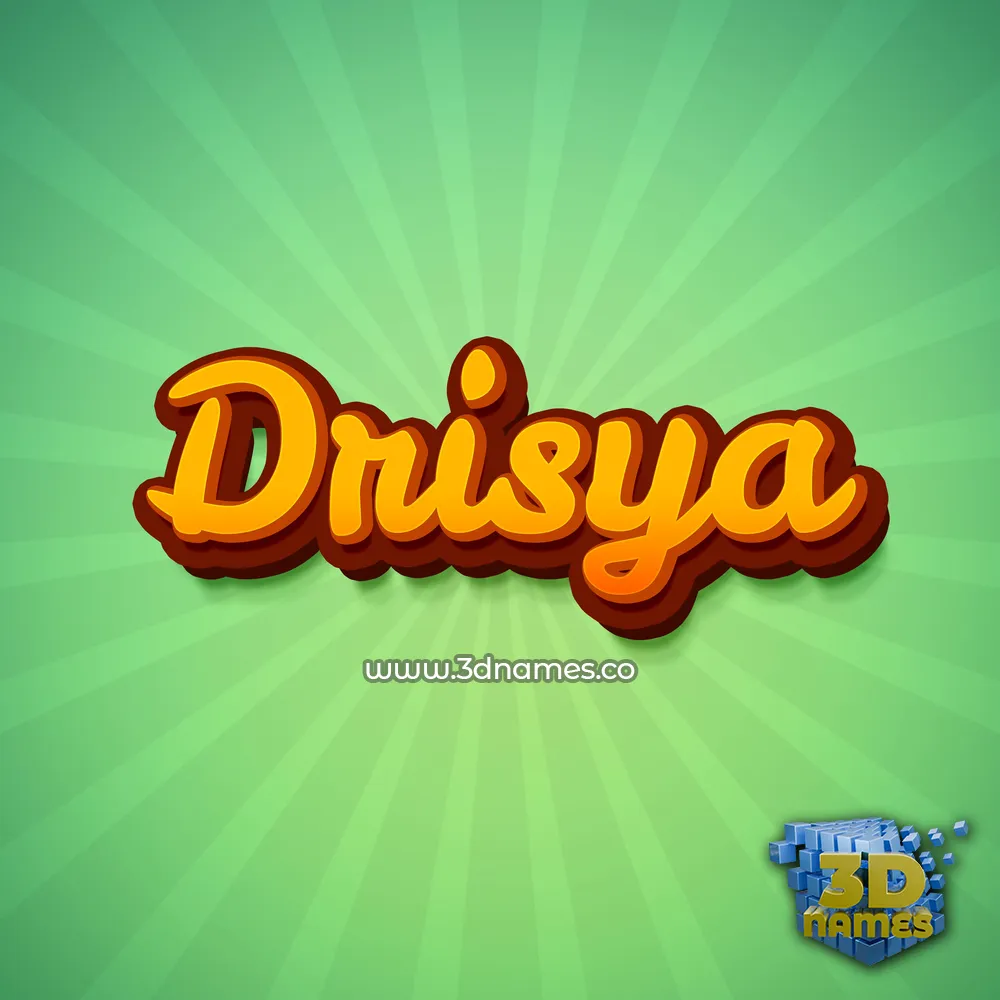 drisya in Green Rays style - 3D name wallpaper