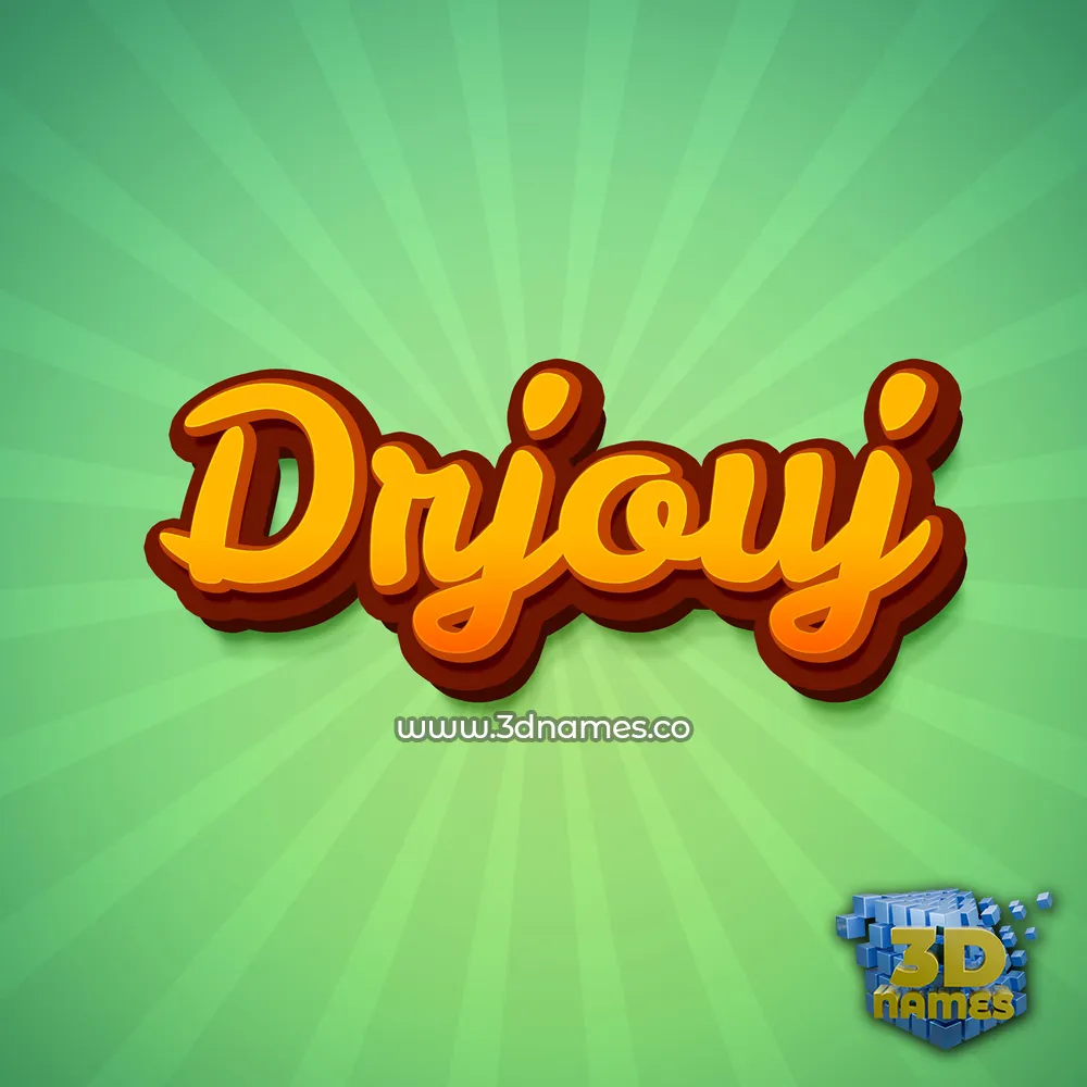 drjouj in Green Rays style - 3D name wallpaper