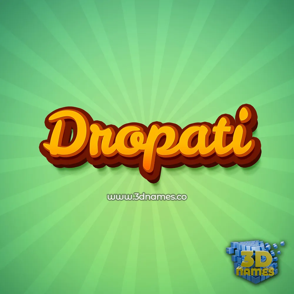 dropati in Green Rays style - 3D name wallpaper