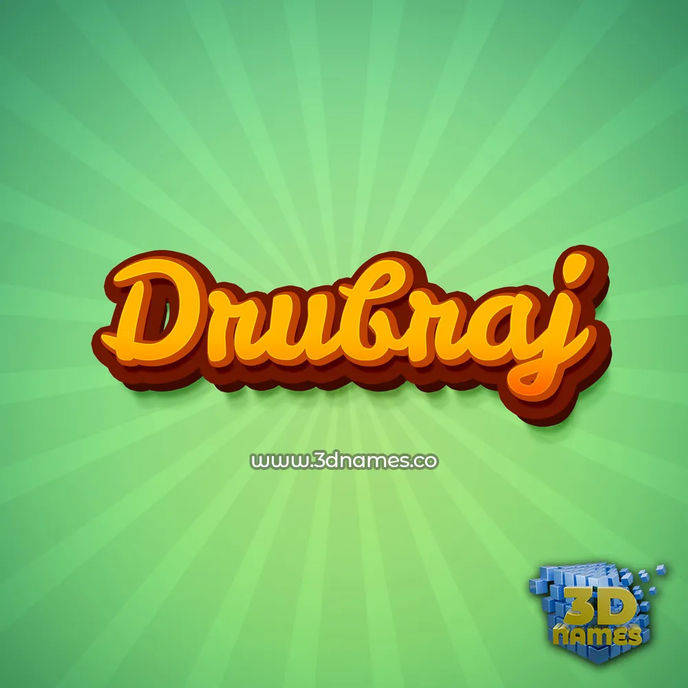 drubraj in Green Rays style - 3D name wallpaper