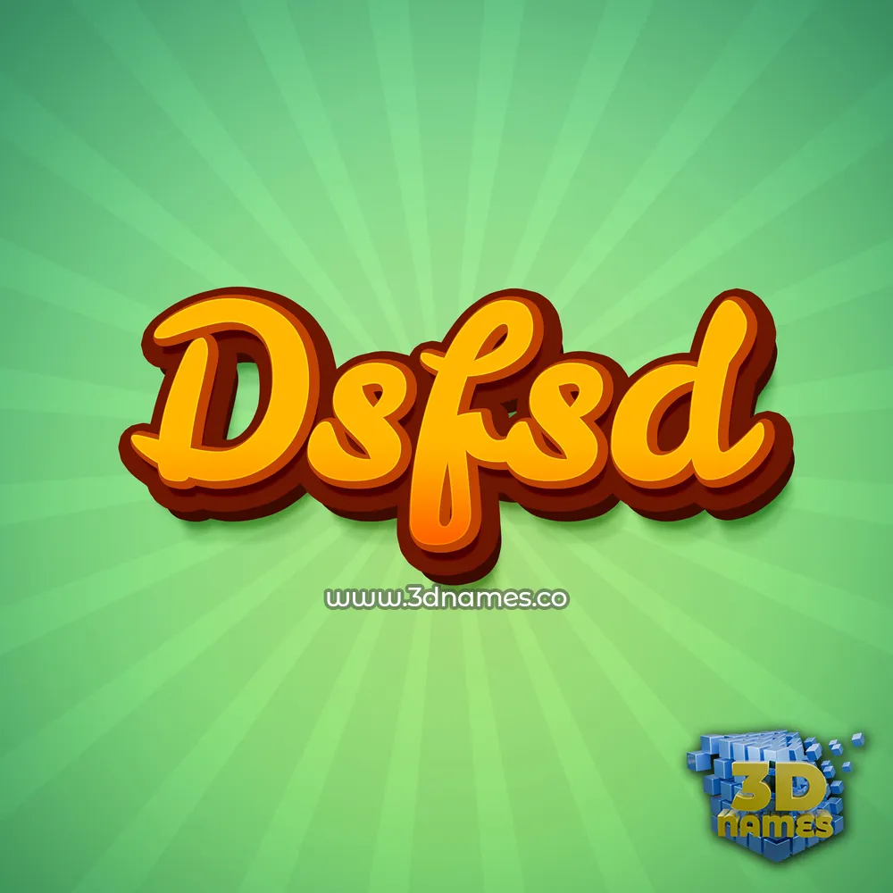 dsfsd in Green Rays style - 3D name wallpaper