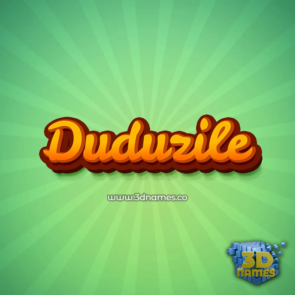 duduzile in Green Rays style - 3D name wallpaper
