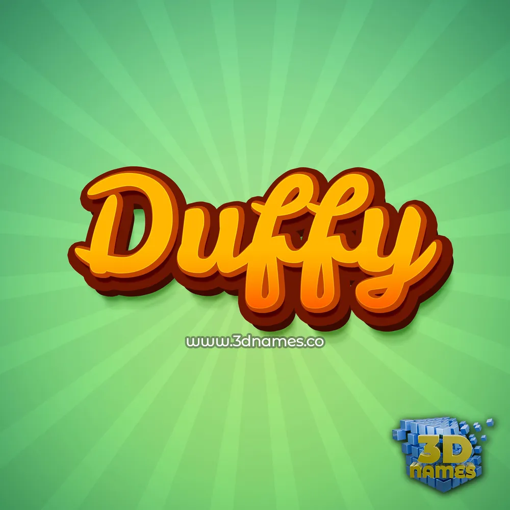 duffy in Green Rays style - 3D name wallpaper
