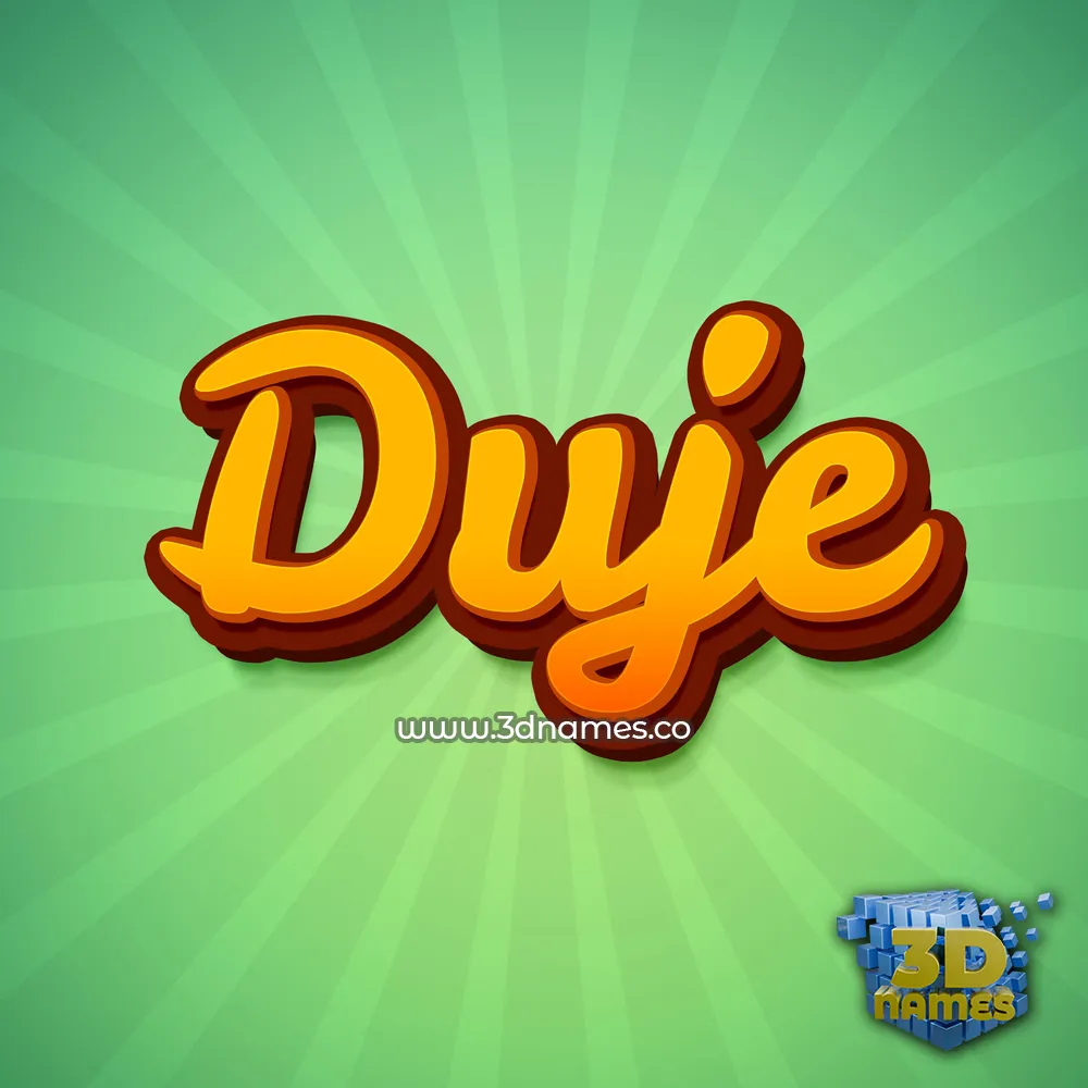 duje in Green Rays style - 3D name wallpaper