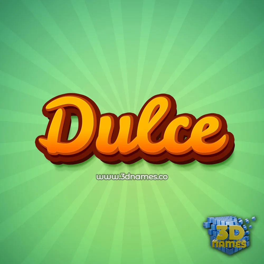 dulce in Green Rays style - 3D name wallpaper