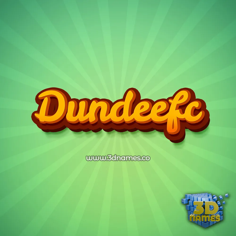 dundeefc in Green Rays style - 3D name wallpaper