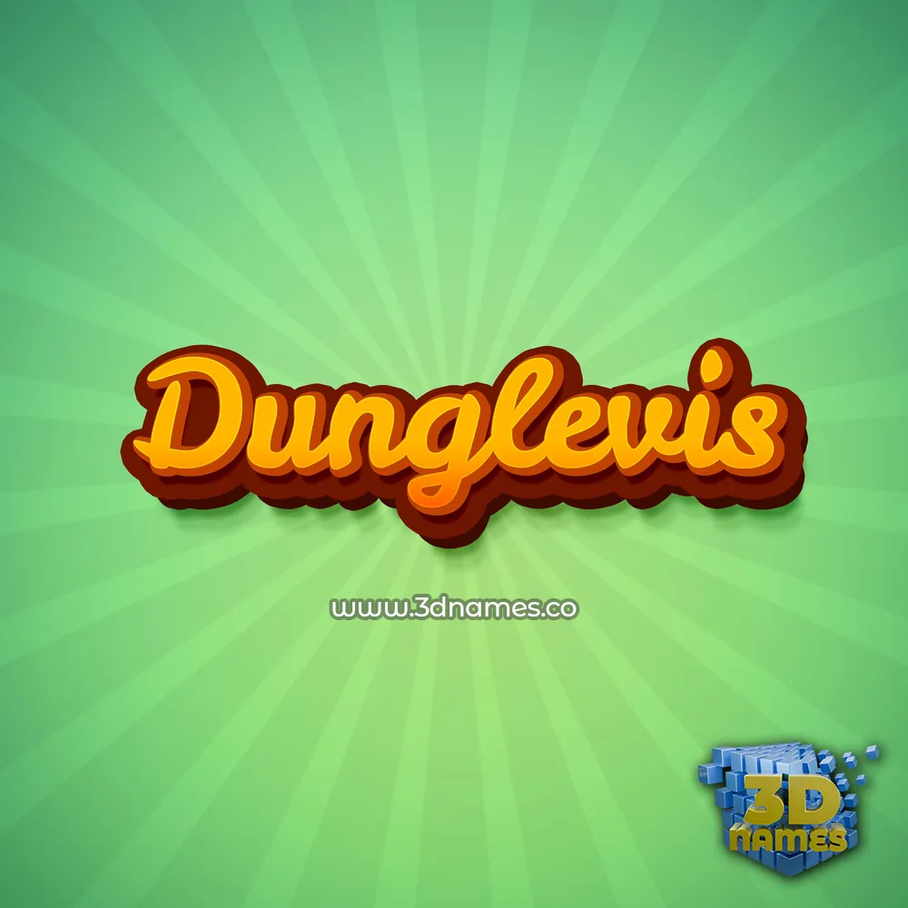 dunglevis in Green Rays style - 3D name wallpaper