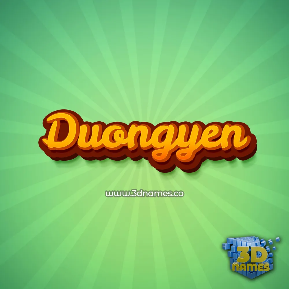 duongyen in Green Rays style - 3D name wallpaper
