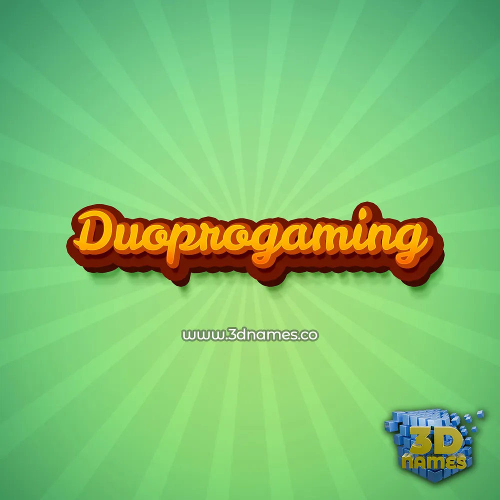 duoprogaming in Green Rays style - 3D name wallpaper