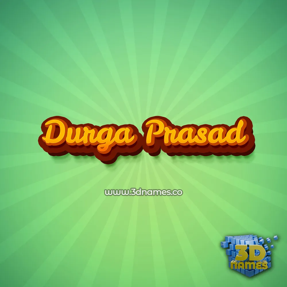 durga prasad in Green Rays style - 3D name wallpaper