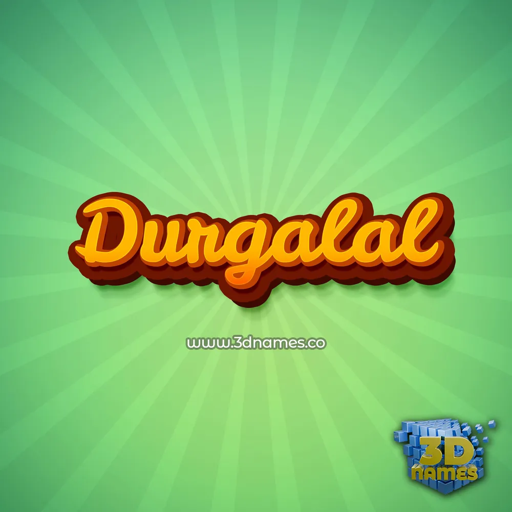 durgalal in Green Rays style - 3D name wallpaper