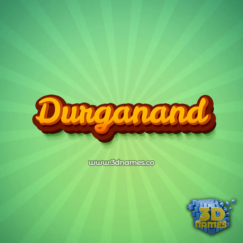 durganand in Green Rays style - 3D name wallpaper