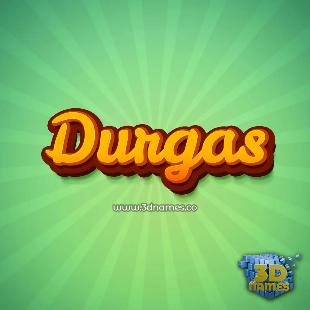durgas in Green Rays style - 3D name wallpaper