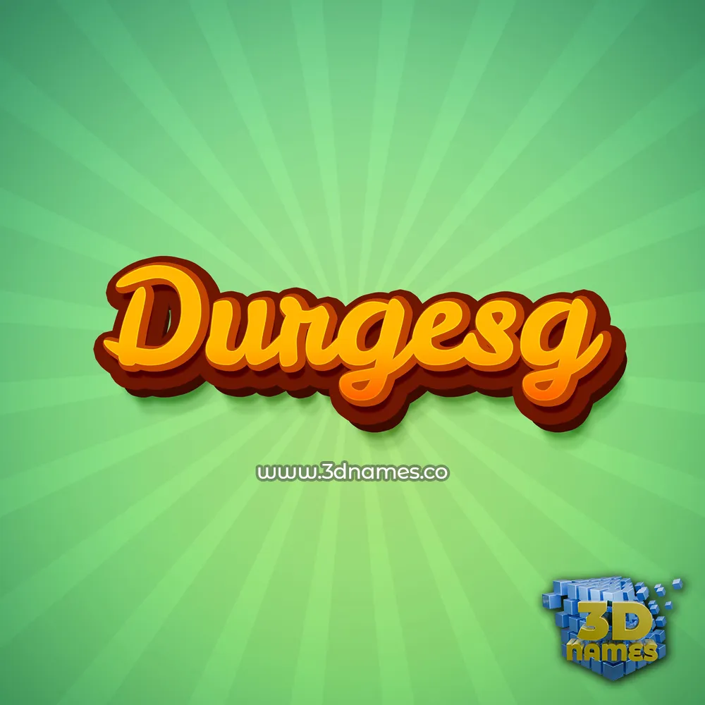 durgesg in Green Rays style - 3D name wallpaper