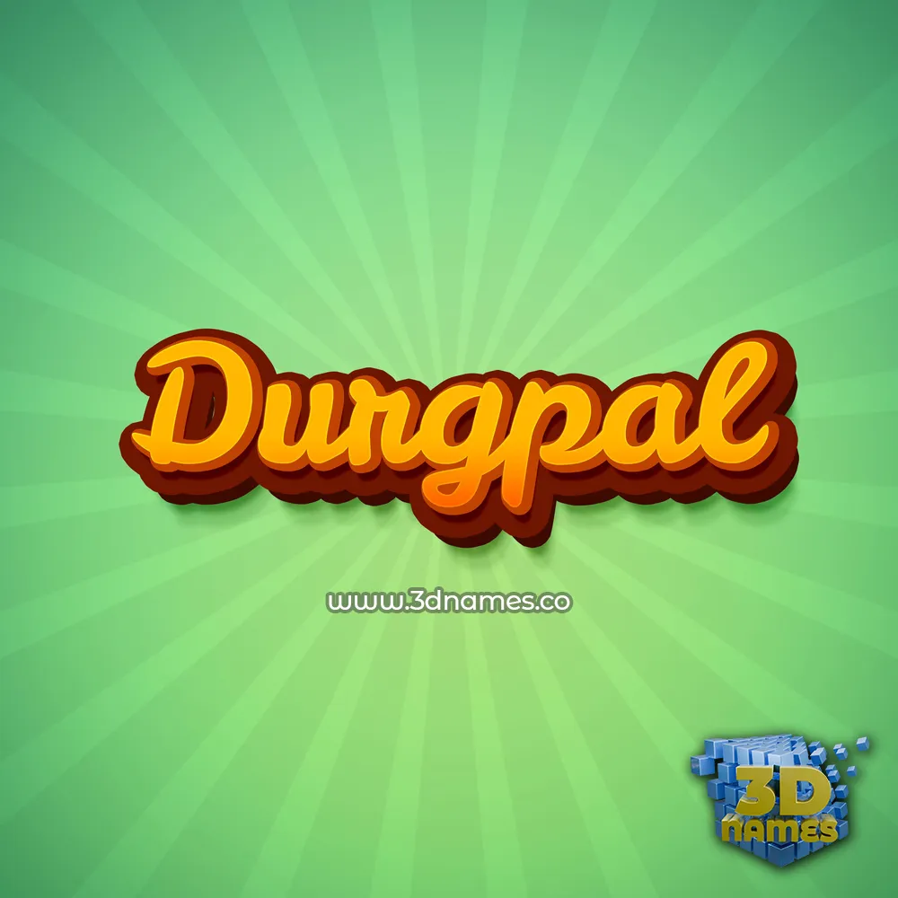 durgpal in Green Rays style - 3D name wallpaper