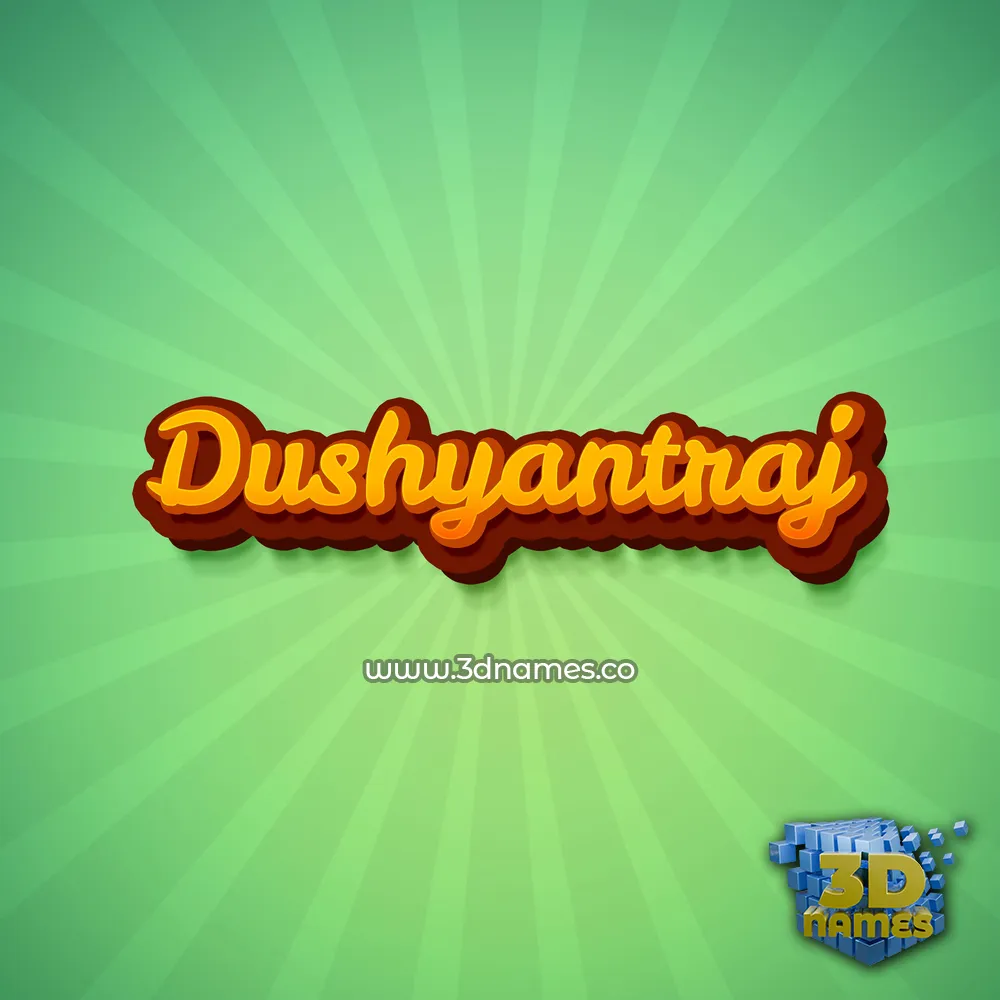 dushyantraj in Green Rays style - 3D name wallpaper