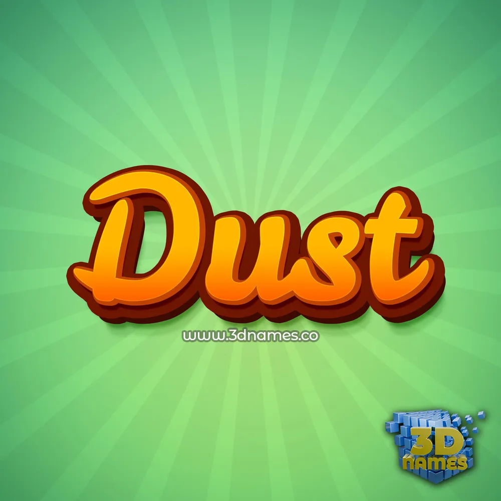 dust in Green Rays style - 3D name wallpaper