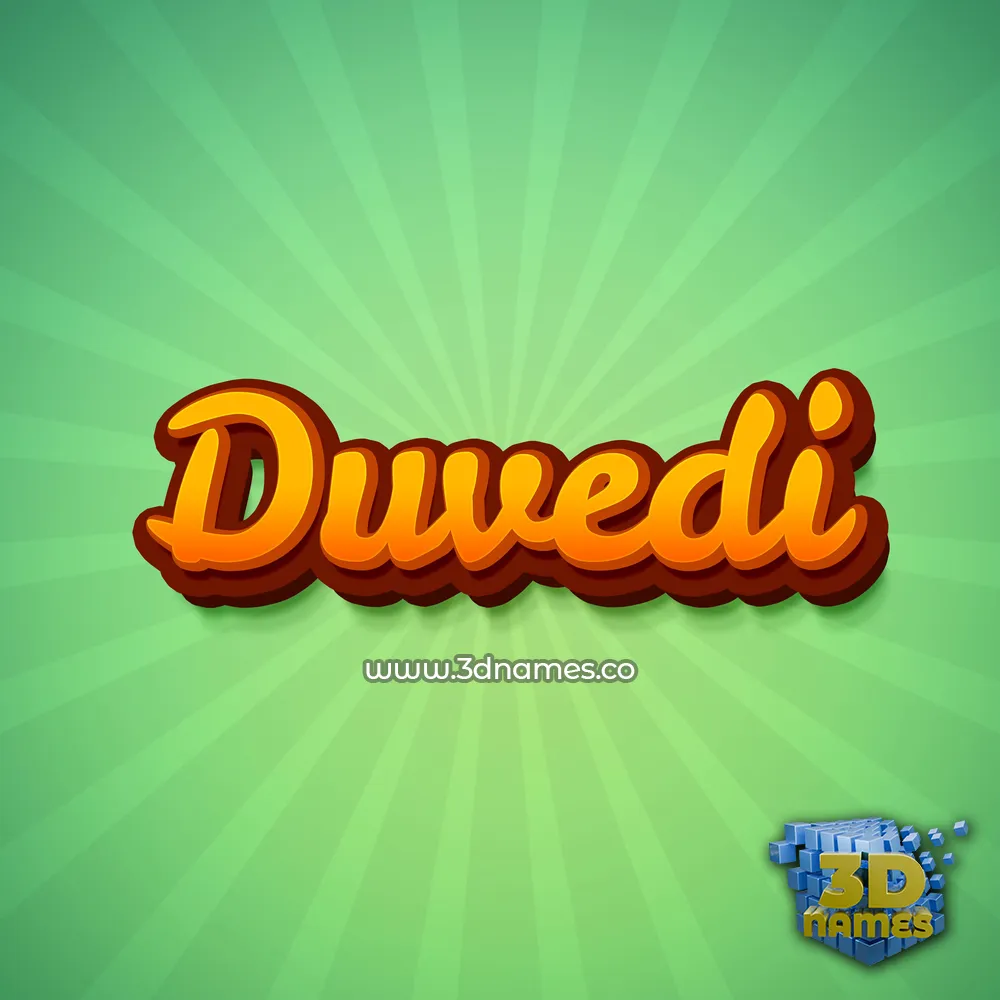 duvedi in Green Rays style - 3D name wallpaper