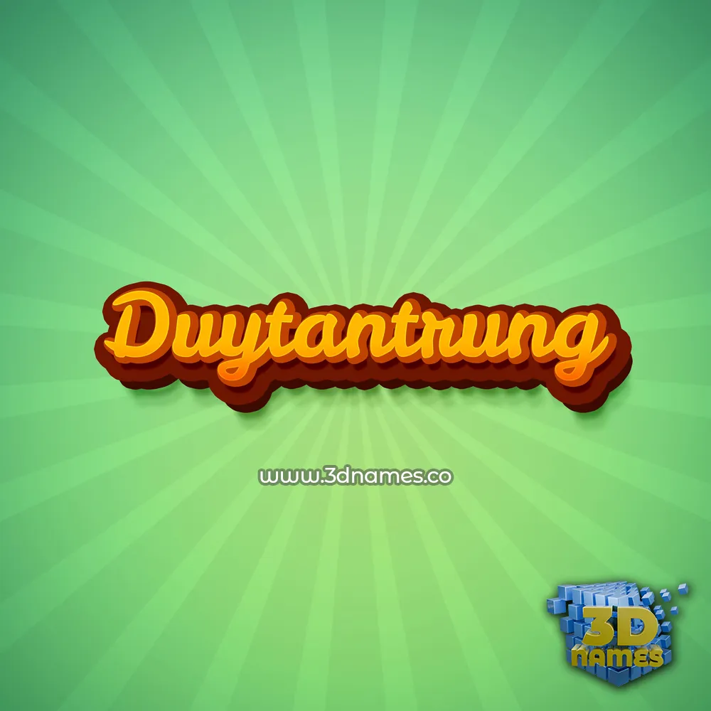 duytantrung in Green Rays style - 3D name wallpaper